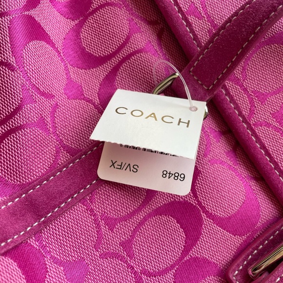 Coach Soho Signature C 6818 Pink Canvas Shoulder Bag NEW with Tags NWT - Picture 7 of 7